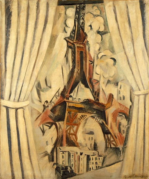 Robert Delaunay: Durchblick auf den Eiffelturm, 1910, l auf Leinwand, K20  Kunstsammlung Nordrhein-Westfalen