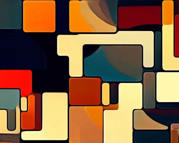 Von KI erzeugtes Gemlde im Stil von Piet Mondrian